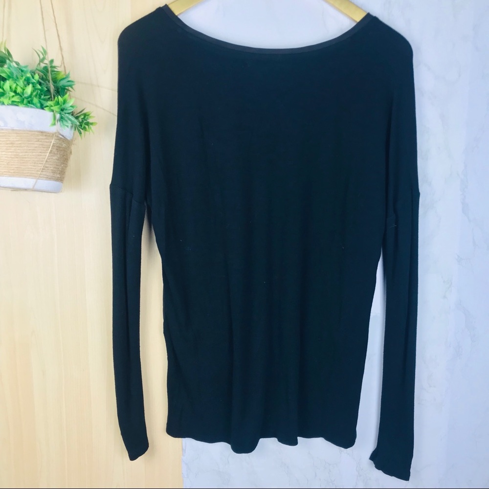 Anthropologie | Bordeaux ribbed drop shoulder - Picture 4 of 7